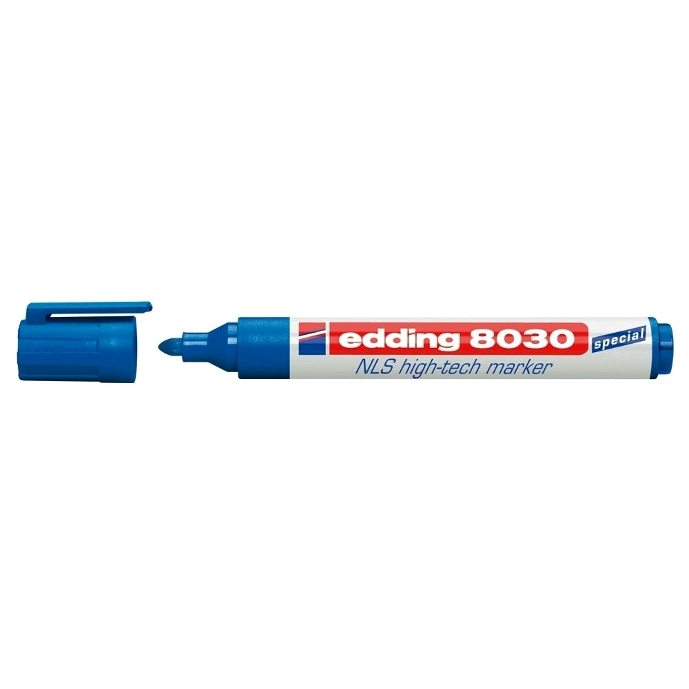 Marker permanent Edding 8030, varf rotund, 1.5-3 mm, albastru Marker permanent Edding 8030, varf rotund, 1.5-3 mm, albastru